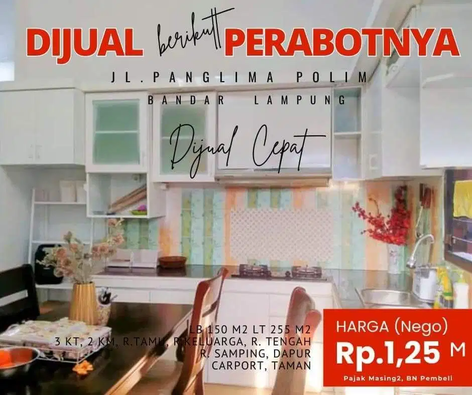 Di Jual Rumah lengkap Perabotan