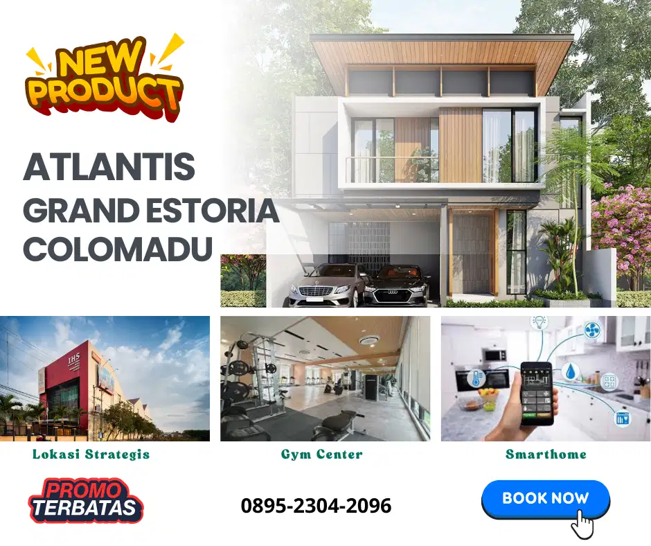 PROMO RUMAH BARU COLOMADU KONSEP SMARTHOME 2 LANTAI