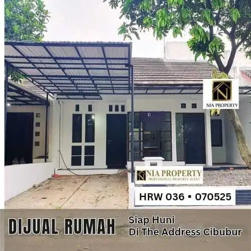 Dijual Rumah 1 Lantai Siap Huni di The Address Cibubur