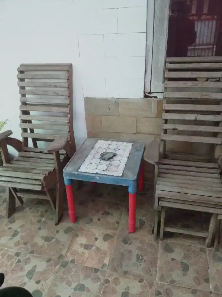 3 Kursi jati  santai antik