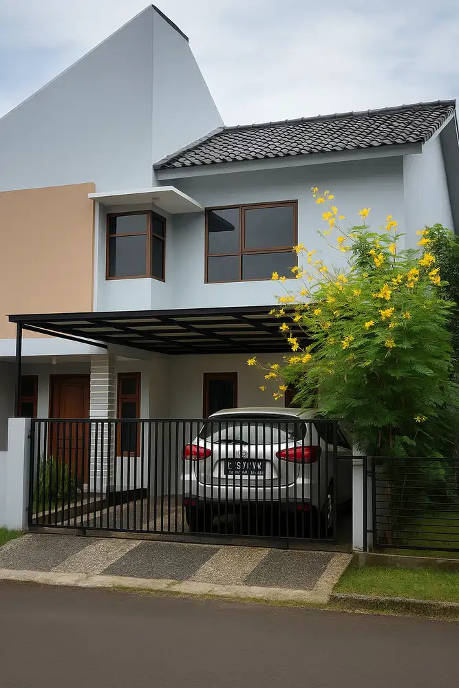 RUMAH LANGKAH SEMI FURNISE PERUMAHAN AMAN JATINEGARA INDAH CAKUNG