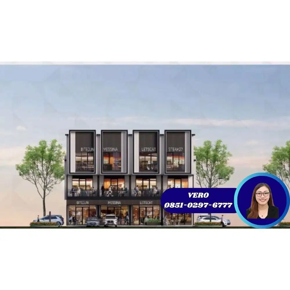 DISEWAKAN 4 UNIT GANDENG Ruko Sorrento Grande West - Hadap Jalan