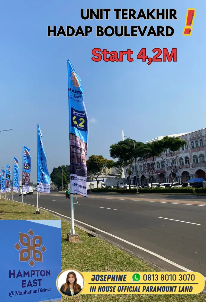 Ruko Hampton East Gading Serpong di Boulevard Raya