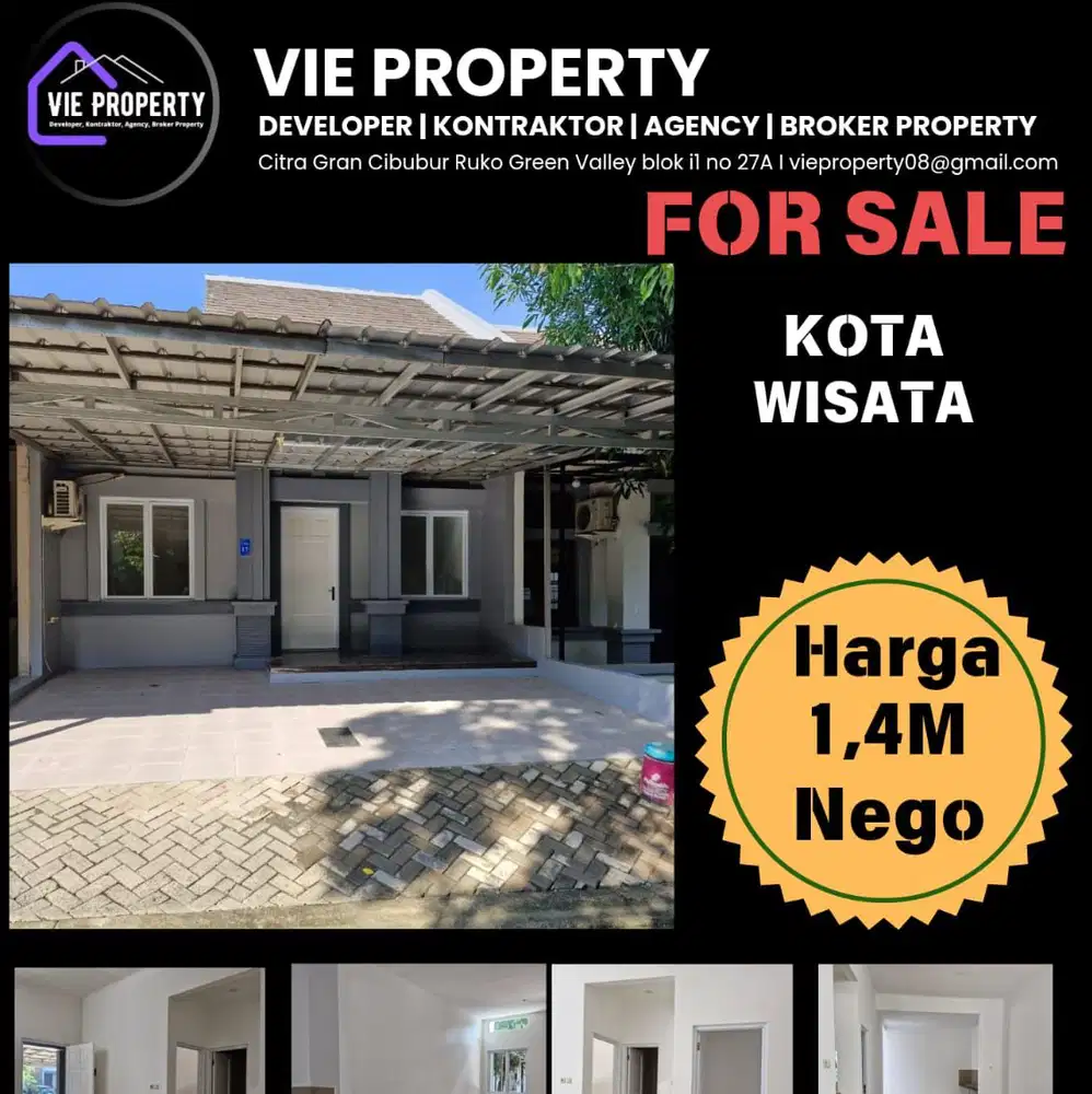 Dijual Rumah cantik siap huni kota wisata cibubur
