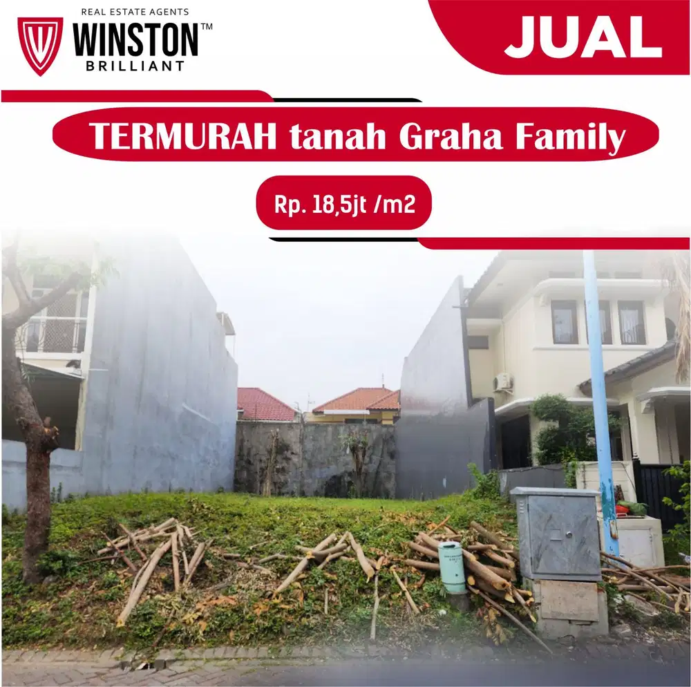 Kavling Tanah Termurah Graha Family 18,5 Jt pakuwon mall, Bukit darmo
