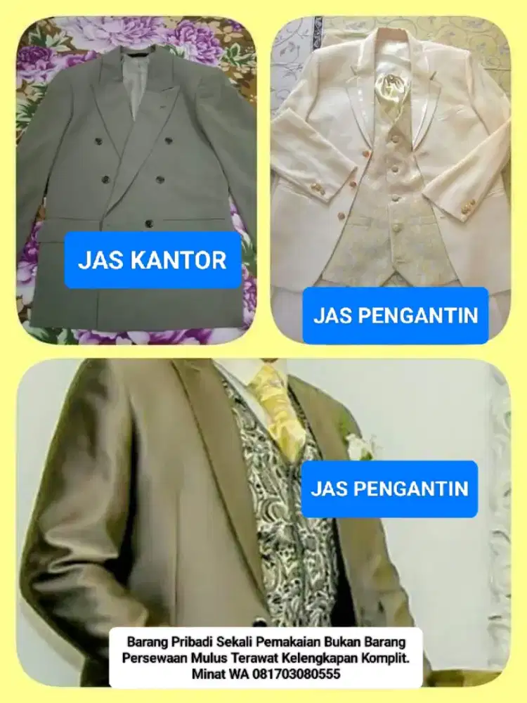 Jas Pengantin dan Jas Formal Pria