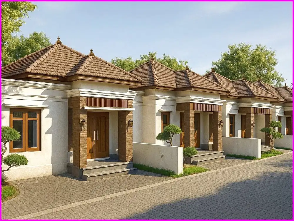 Model Bali Style, Rumah Murah di Jl. Wates Kulon Progo 1 Lantai