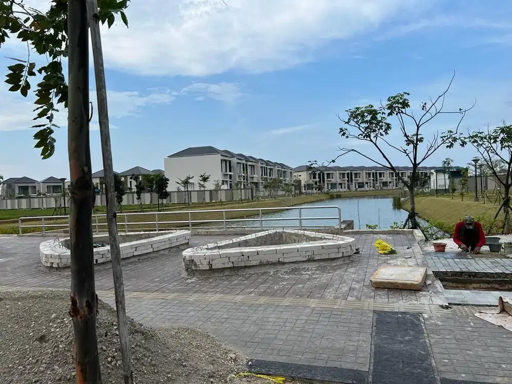 Dijual Rumah Cluster River Garden uk 10x25 View Danau PIK2