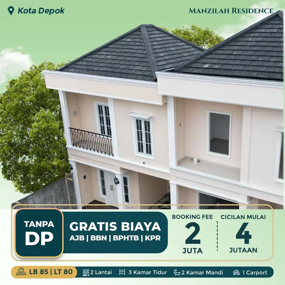 Rumah Ekslusif Paling Murah di Depok 3 KT dan 2 KT