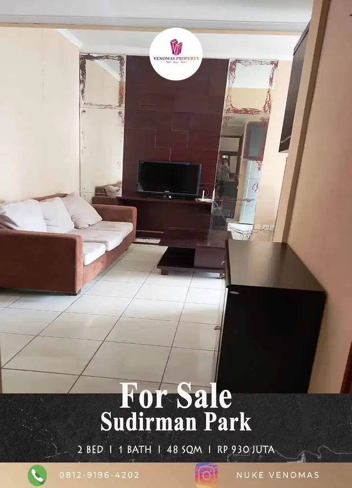 Jual Apartemen Sudirman Park 2 Bedroom Lantai Tinggi Furnished