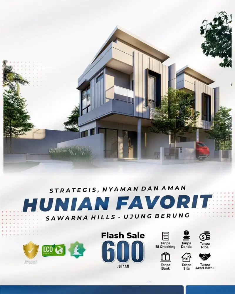 KHUSUS CASH BULAN INI BONUS FURNISHED! Rumah Baru di Ujungberung Kodya