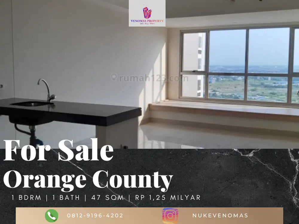 Dijual Apartement Orange County 1 Bedroom Lantai Rendah