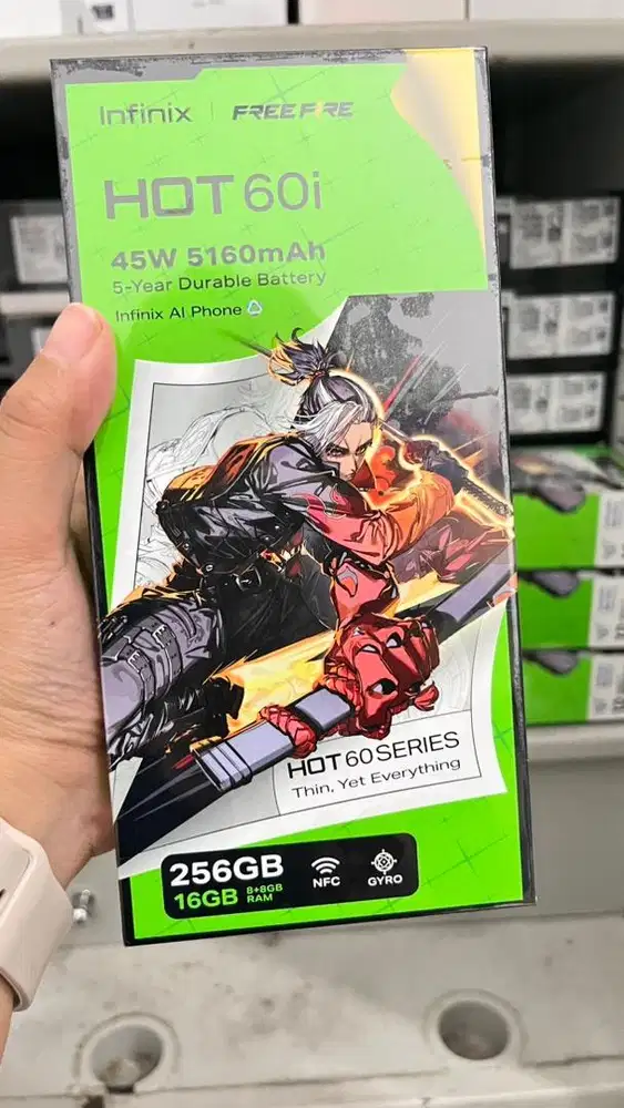 Infinix Hot 60i 8/256 Barang Segel box , Garansi Resmi