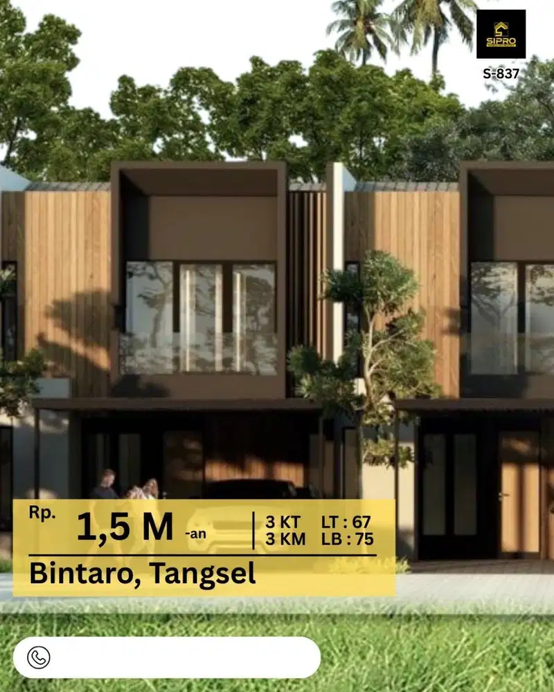 Rumah 2 lantai Modern area bintaro