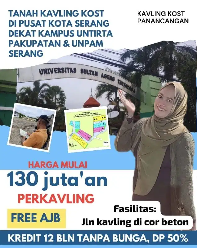 Tanah Kavling Dekat Kampus Untirta Pakupatan