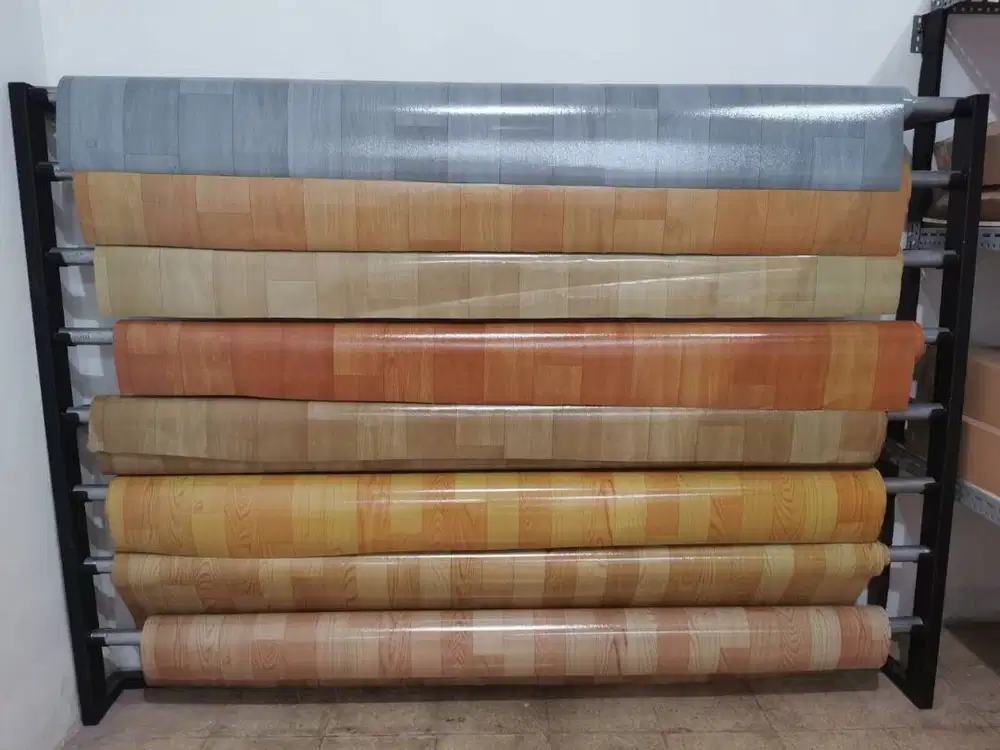 Karpet Vinyl Roll Dekorasi Penutup Lantai Vinyl Motif Kayu