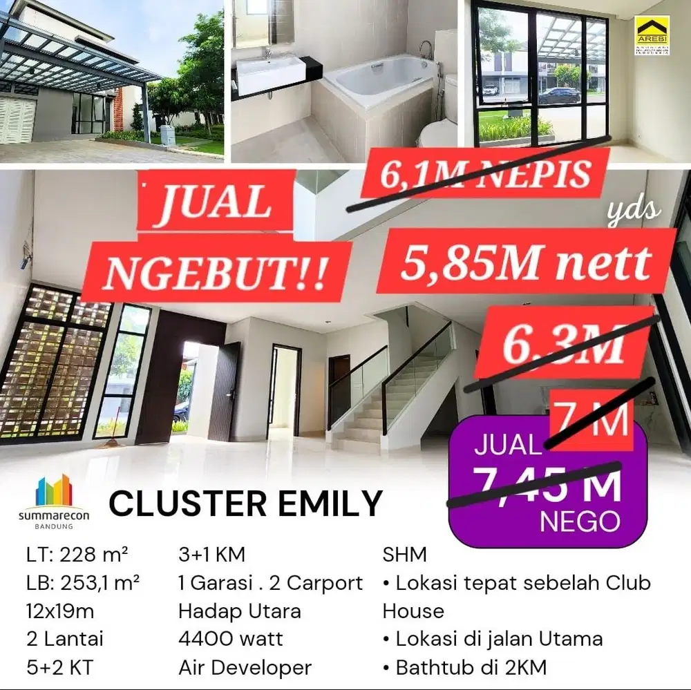Tetmurah! Rumah lux emily summarecon bandung