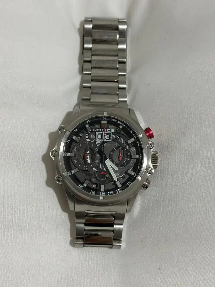 Jam tangan Police Chronograph PL.16018J Stainless Steel – Preloved