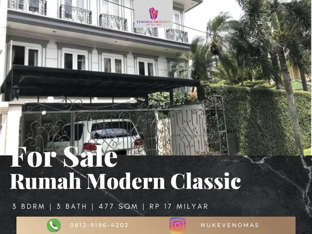 Dijual Rumah Pondok Indah Modern Classic