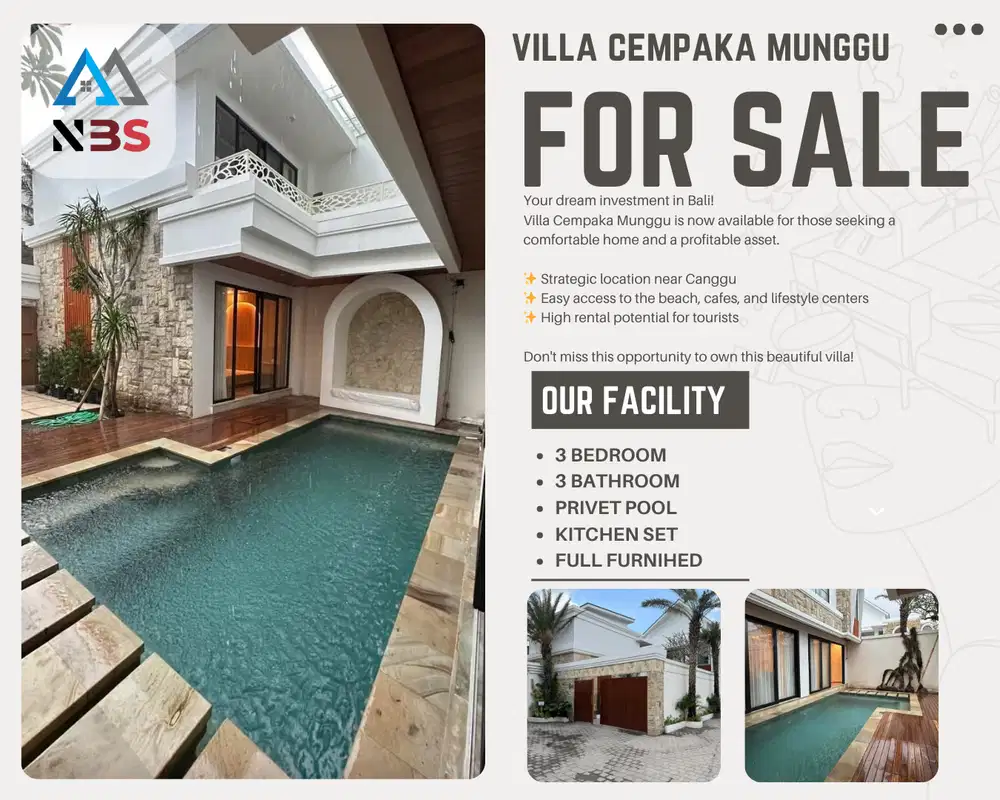FOR SALE  VILLA CEPAKA MUNGGUB RAND NEW VILLA TROPICAL MODERN