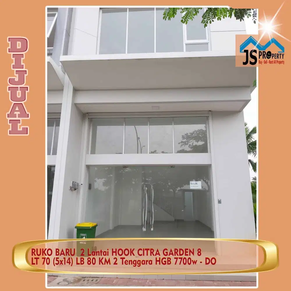 DIJUAL RUKO 2 LANTAI HOOK DI CITRA GARDEN 8 JAKARTA BARAT