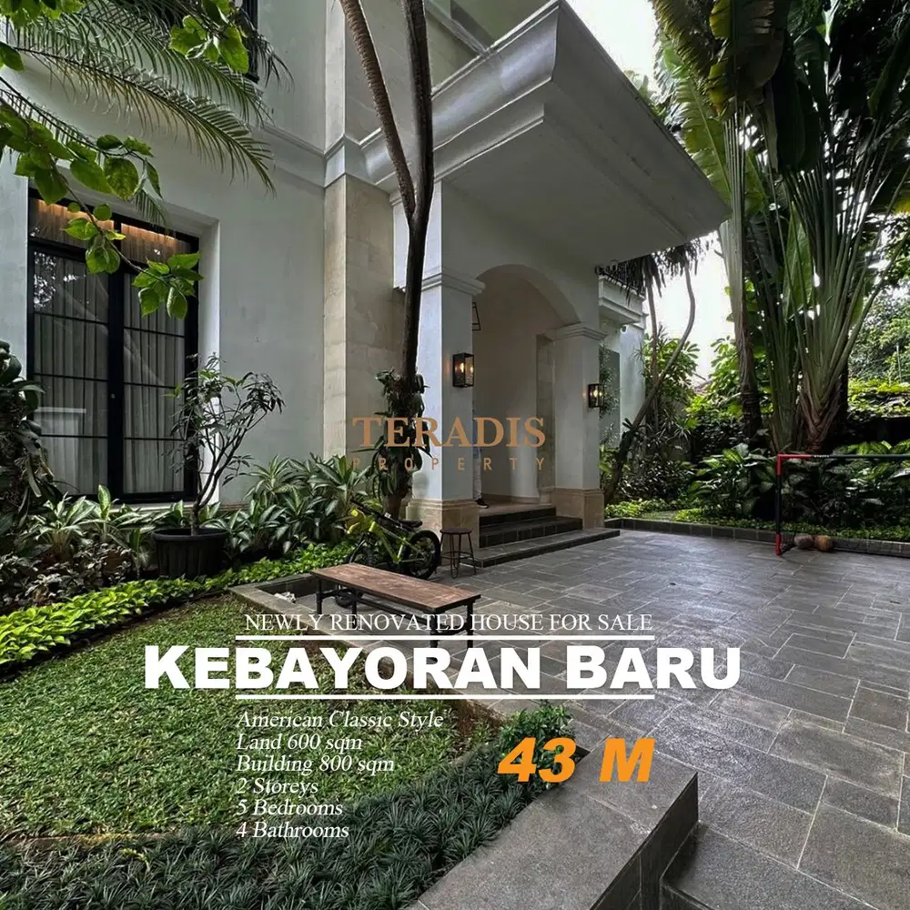 DIJUAL AMERICAN CLASSIC STYLE HOUSE  DAERAH KEBAYORAN BARU