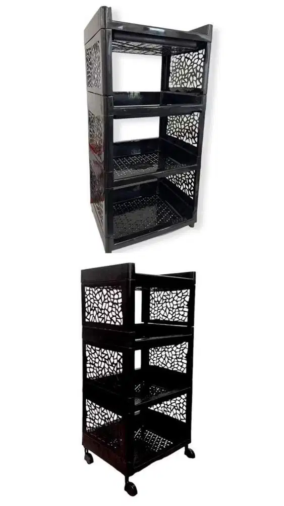 Ready rak yoyo 4 tingkat Warna hitam