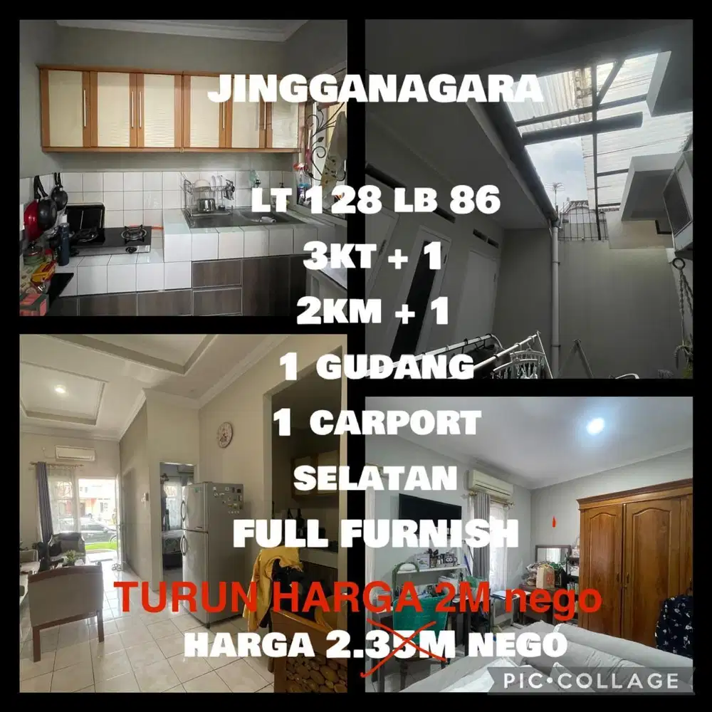Termurah! Rumah furnish jingganagara, bandung