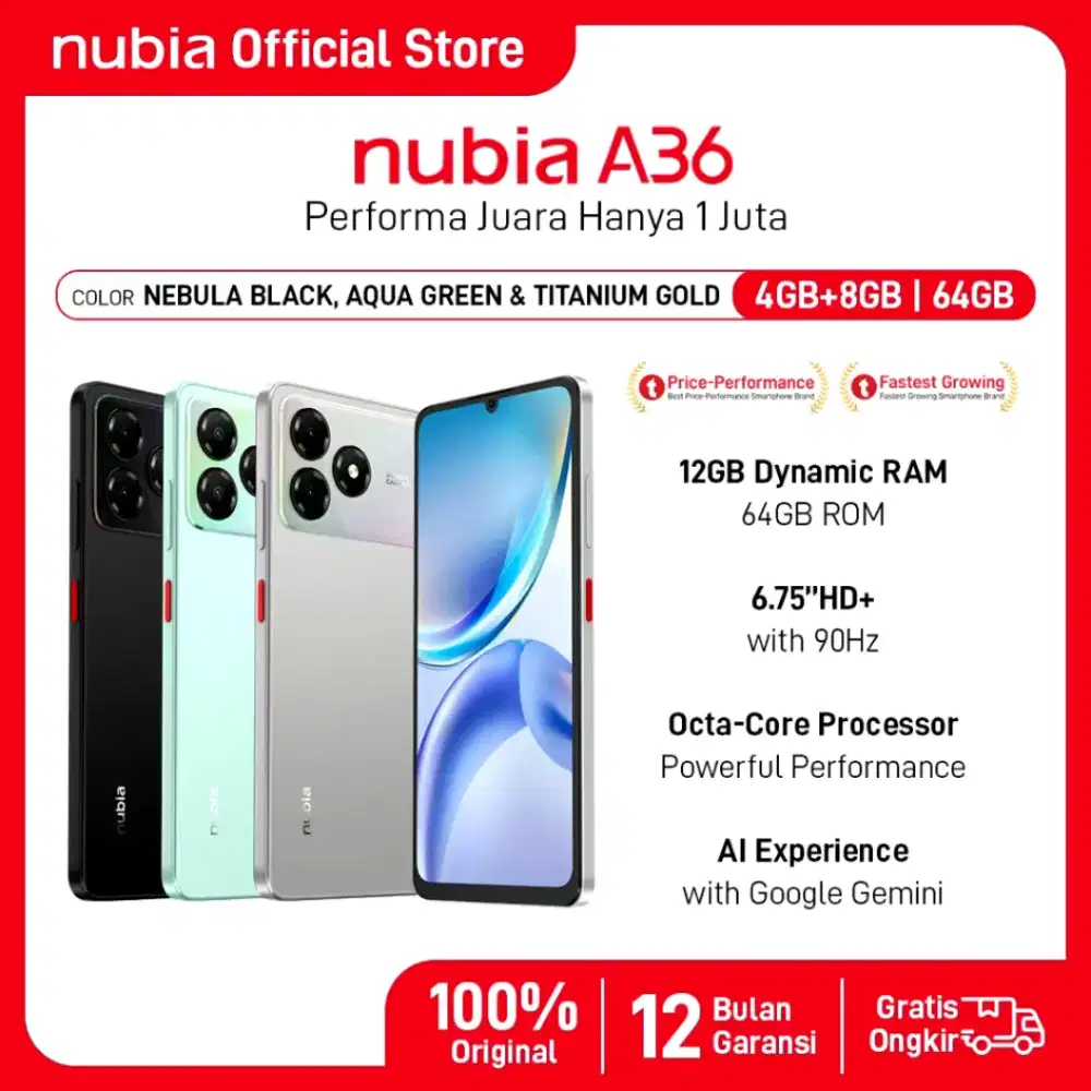 Nubia A36 ram 4 Rom 64 gb