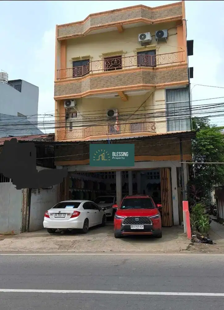 Ruko Lebar di poros Sungai Sadang Baru dekat ke Pettarani & Veteran