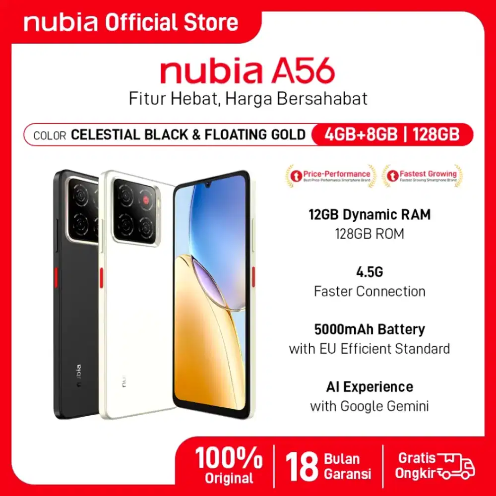 Nubia A56 ram 4 Rom 128 GB