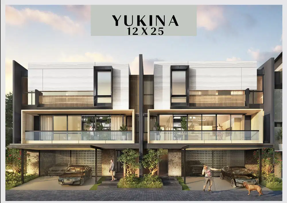 Rumah 3 Lantai Okinawa Pasir Putih Residence di PIK 2