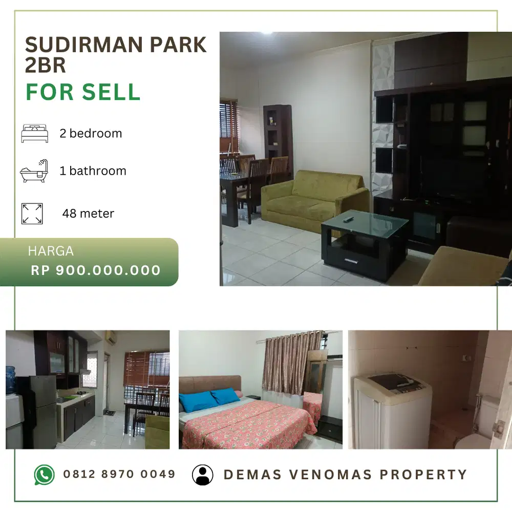 Dijual Apartement Sudirman Park 2 BR Furnished Tower B