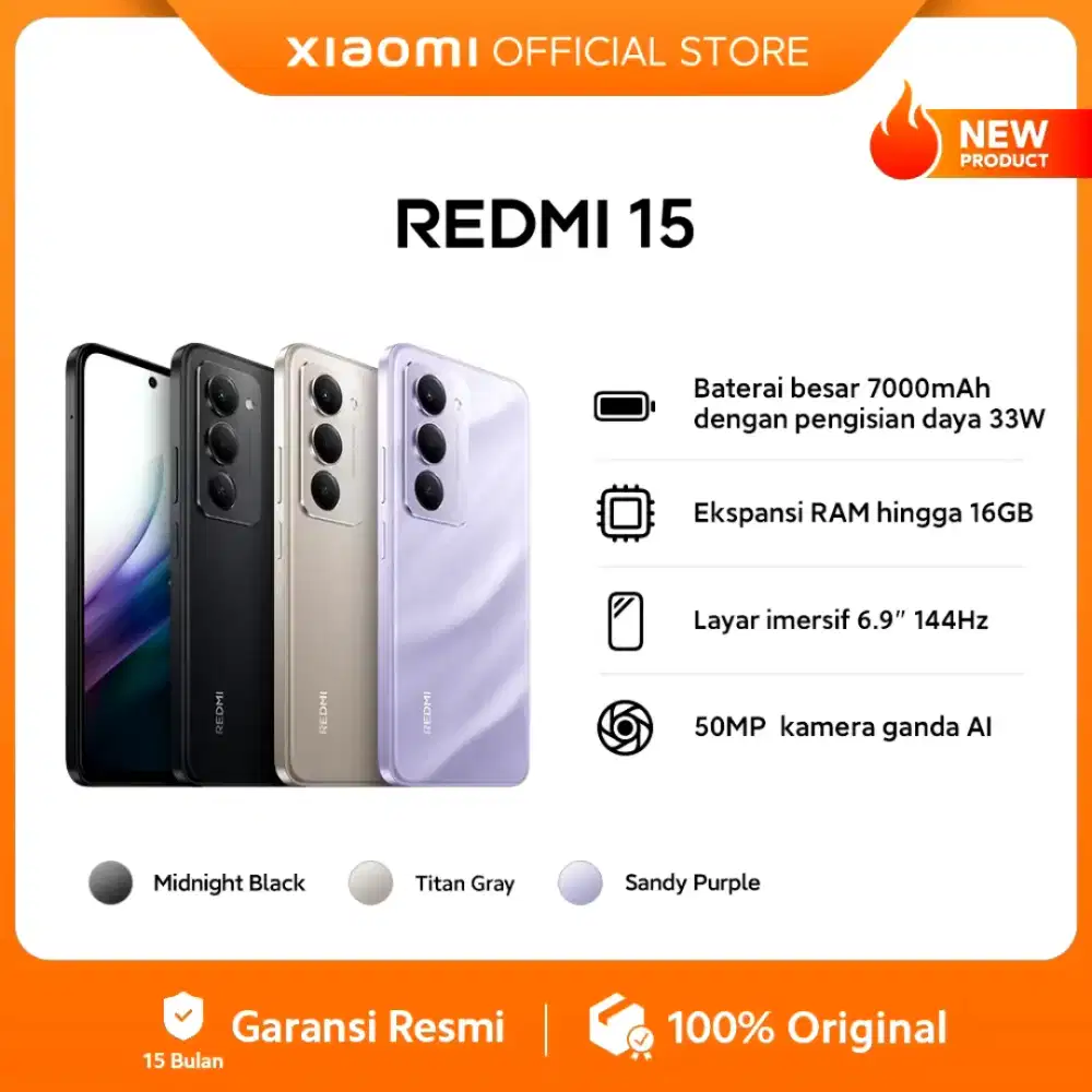 Redmi 15 ram 8 Rom 256 series