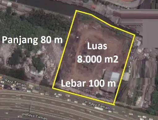 0001 - DIJUAL TANAH KOMERSIAL 8.000 m2 SANGAT DEKAT TOLL WARU DAN MALL