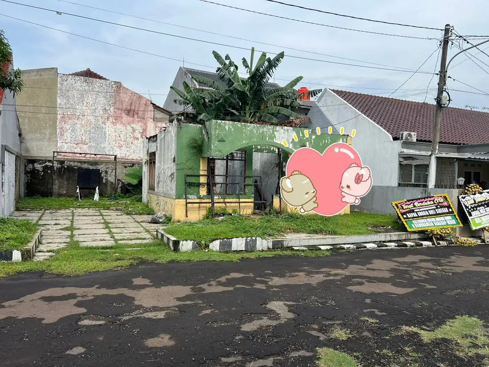Dijual Tanah Bonus Bangunan Rusak (IMB) di Yasmin, dlm Cluster