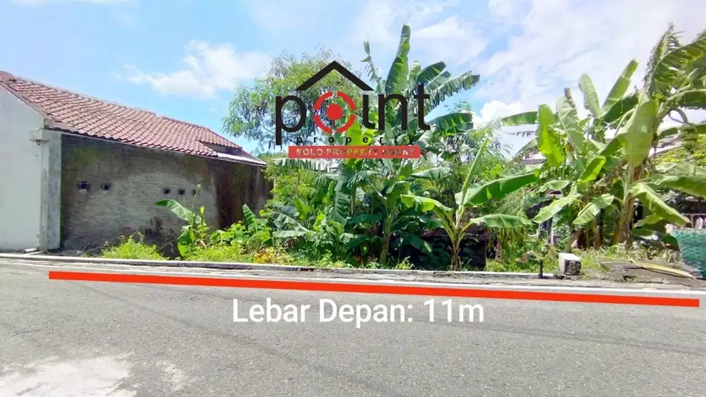 Tanah Luas 204m² Strategis Ideal Siap Bangun Dekat Kampus Solo