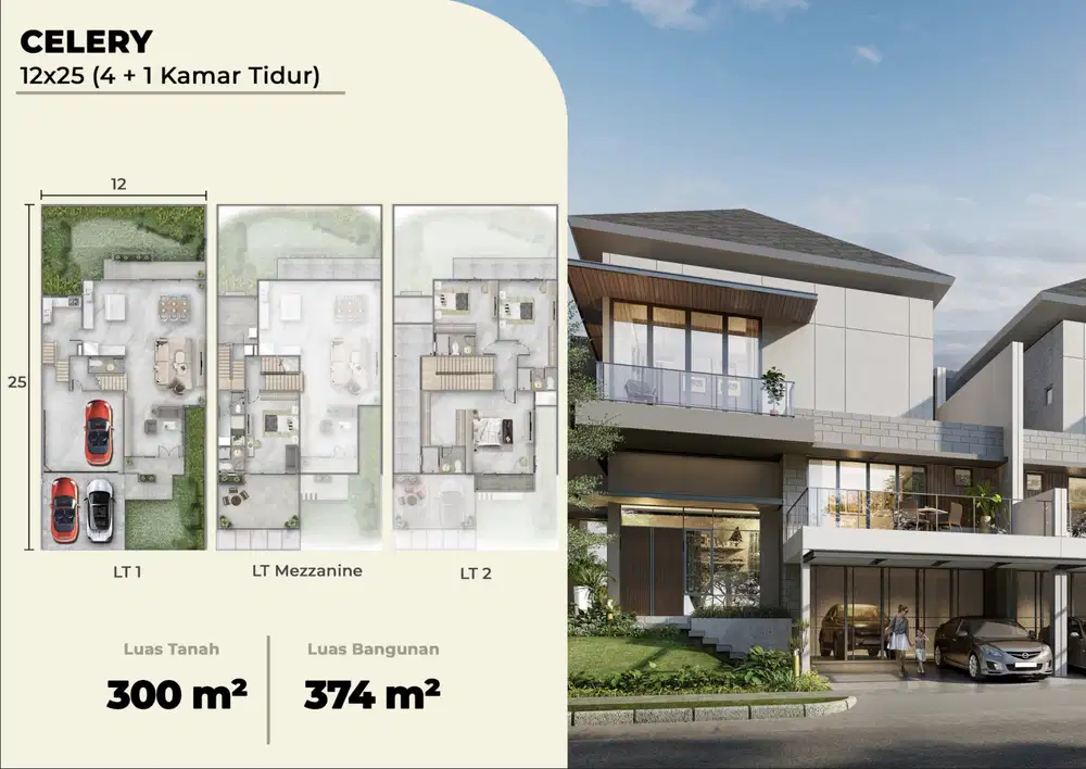 Rumah 2 Lantai Permata Hijau Residence di PIK 2