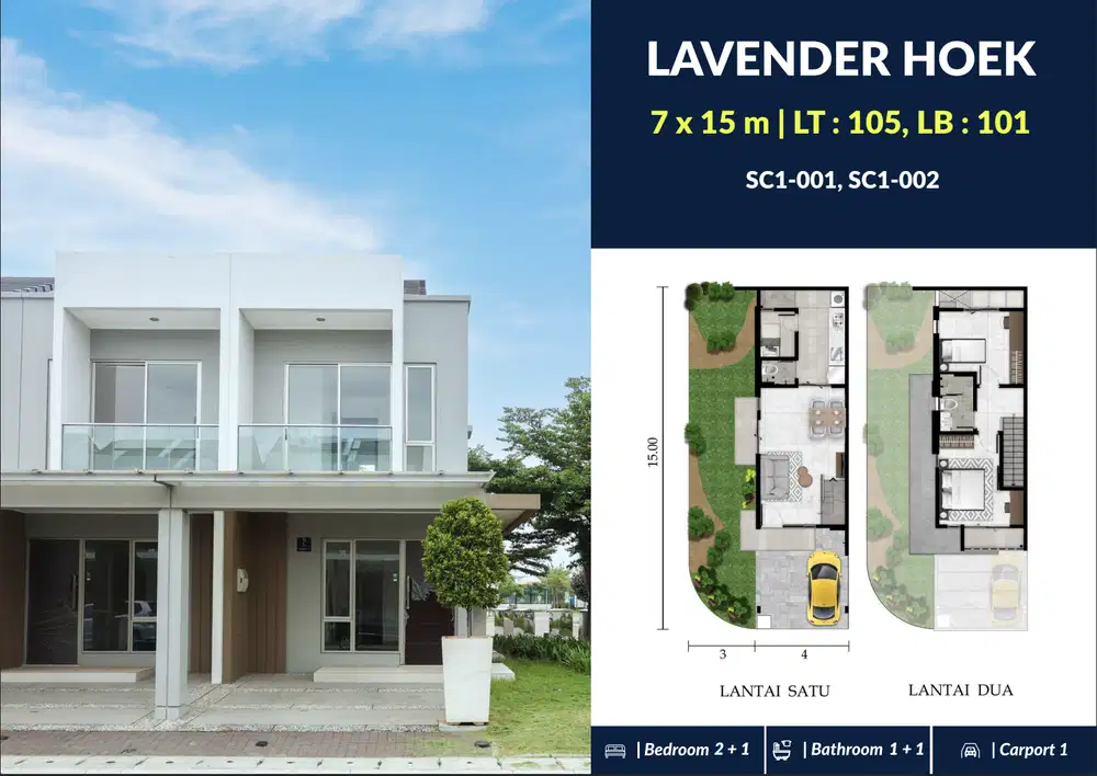 Rumah 2 Lantai hoek Cluster Scarlet di PIK 2