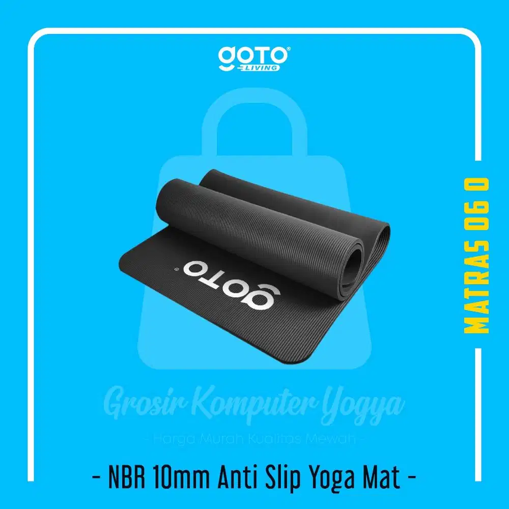 Matras Yoga Alas Senam goTo NBR 10mm Anti Slip Yoga Mat+ Tas