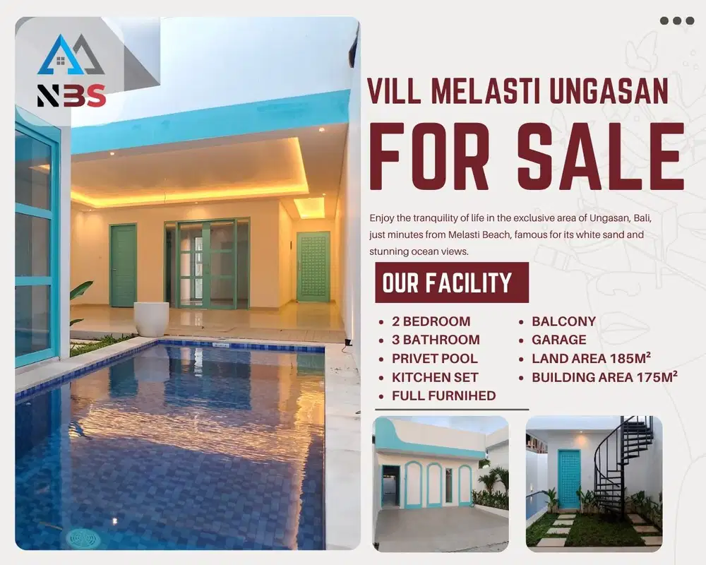 FOR SALE MINIMALIS VILLA BRAND NEW WITH SWIMMING POOL AT UNGASAN