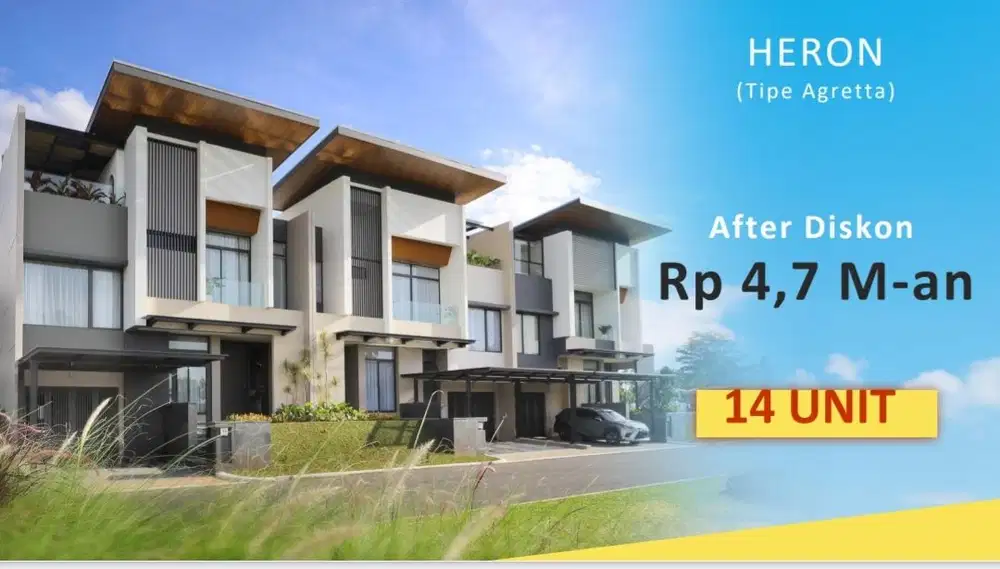Rumah Cluster Heron Tipe Agretta Super Disc Expo Summarecon Serpong