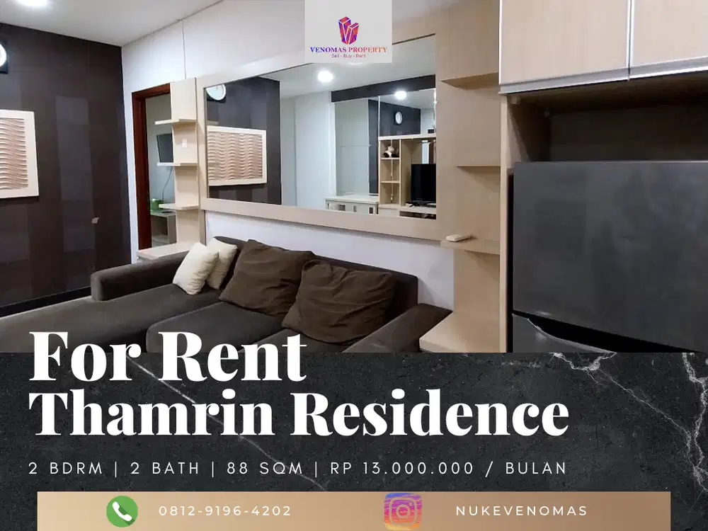 Disewakan Apartement Thamrin Residence Condo House 2BR Furnished Bagus