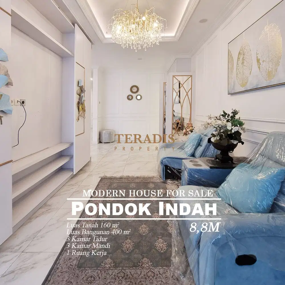 DIJUAL RUMAH MODERN DI KAWASAN PONDOK INDAH