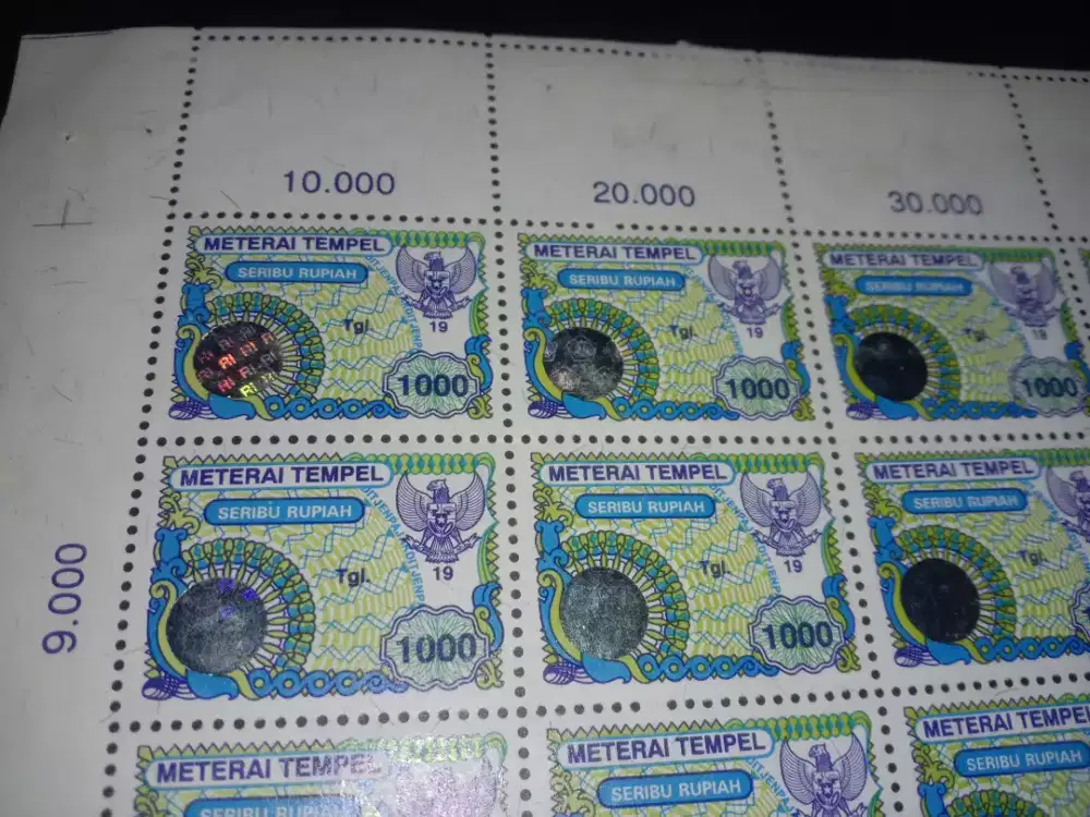 Jual materai 1000 th. 1996 s/d 1999