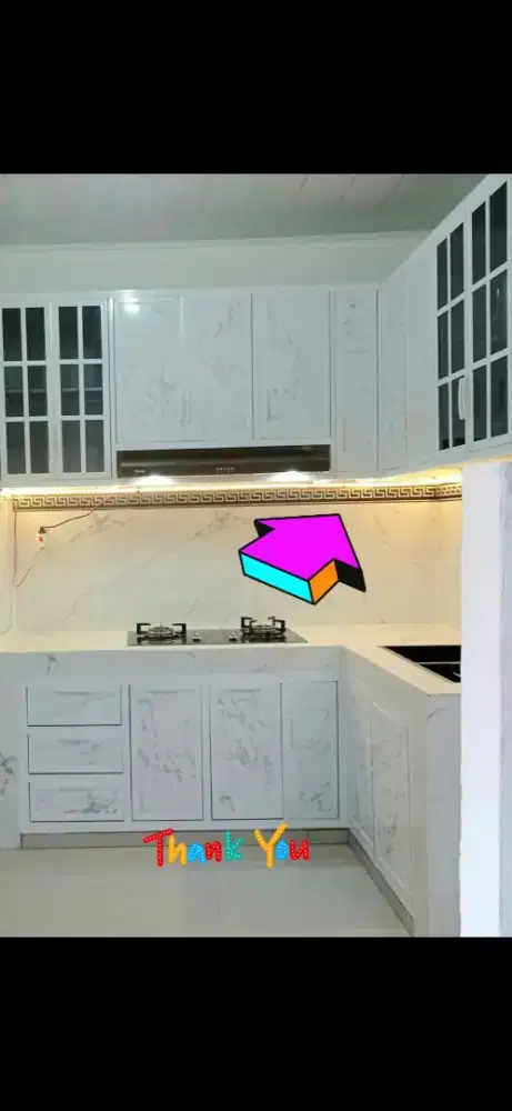 Kitchenset almunium acp ,anti rayap tahan air/ bdl