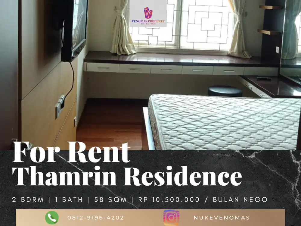 Disewakan Apartement Thamrin Residence 2 Bedroom Furnished