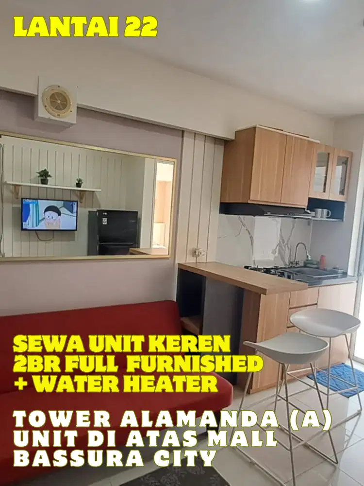 SEWA 2BR FURNISHED+WATERHEATER TOWER A DIATAS MALL BASSURA CITY