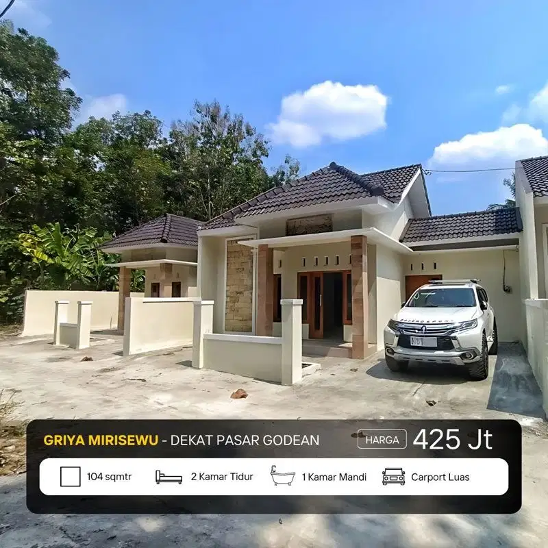 Griya Mirisewu Godean – Rumah Minimalis MURAH dekat Pasar Godean