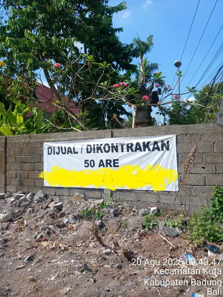 Dijual Tanah Strategis di By Pass Ngurah Rai